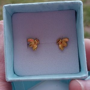 925 Copper Bee Studs New W.Gft Box